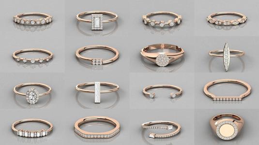 632 Women solitaire ring 3dm stl 9 render detail  3D Model Collection