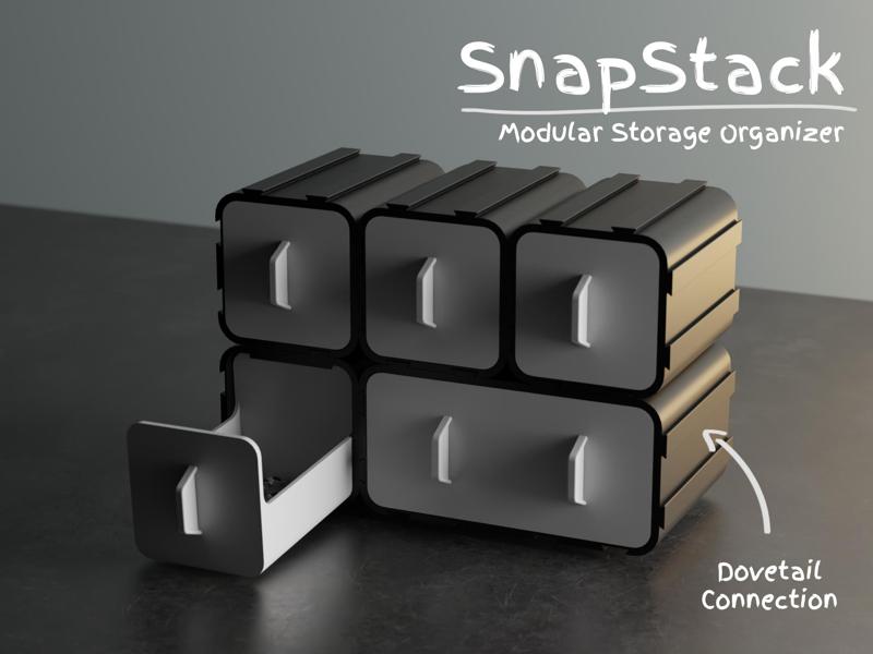 [V3] SnapStack – A Modular Storage Bin Organizer