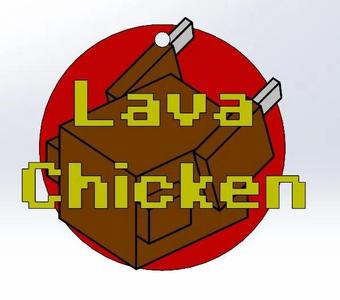 Anhänger, Medallion based on Minecraft Steve Lava Chicken   
