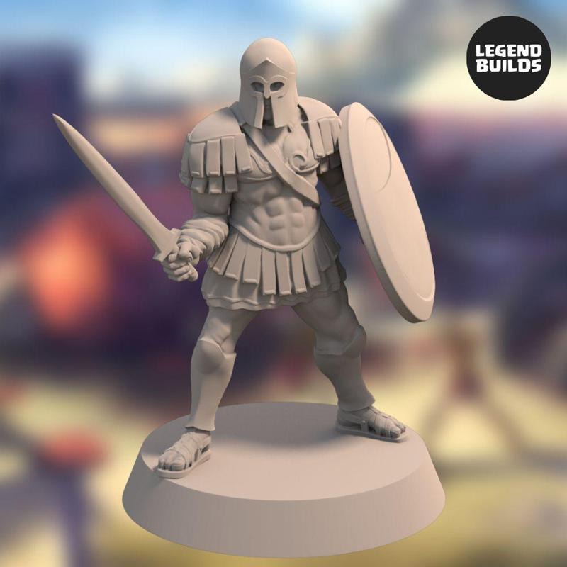 Realm of Eros soldier with Sword and Shield – Pose 3