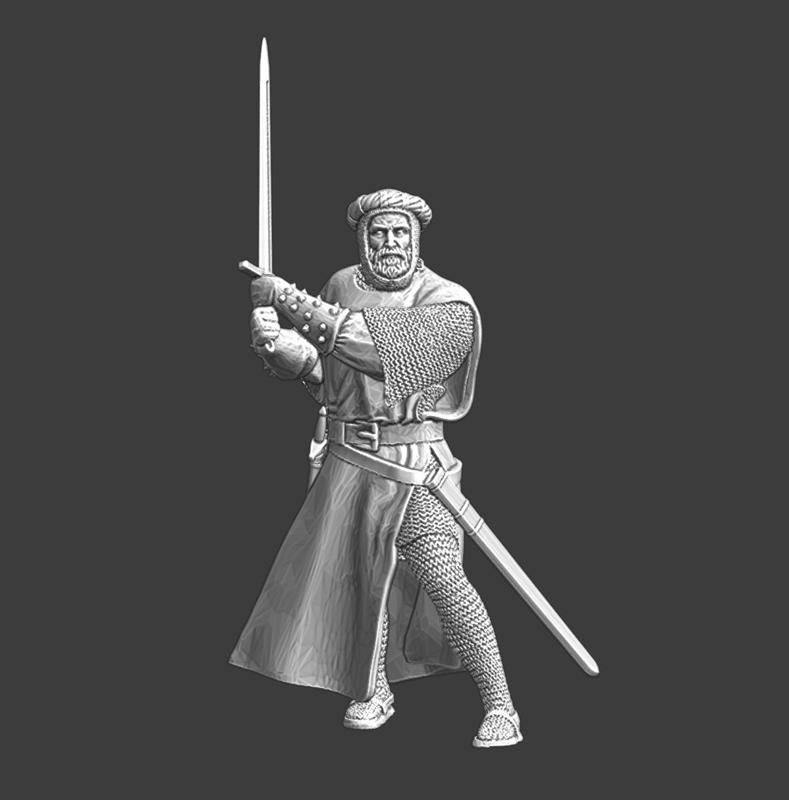 Medieval Templar – fighting with sword