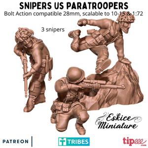 Snipers US paratroopers – 28mm