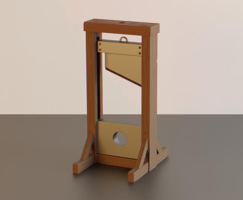 Functional Guillotine execution torture device