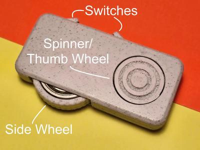 Silent Fidget: 4-in-1 Design [Optional Keychain Hole]   