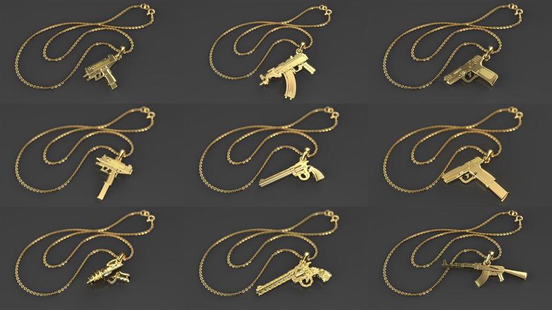 Gun Bundle Complited 3D Model Collection