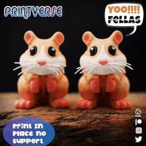 Flexy Hamster Print In Place No Supports