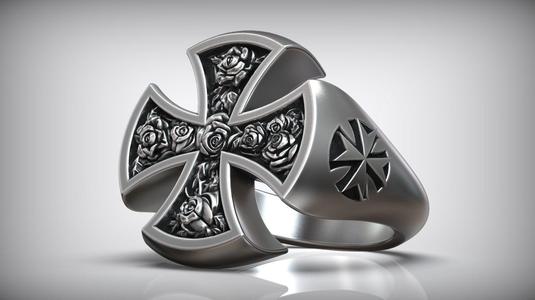 Hospitaller Maltese Cross Templar Symbol Ring