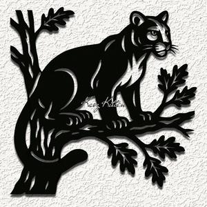mountain lion tree wall art home decor
