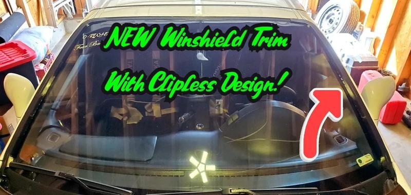 Del Sol Windshield Trim (With clipless design!)   