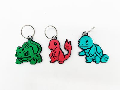 Pokémon Keychains 3-Pack: Bulbasaur, Charmander, Squirtle