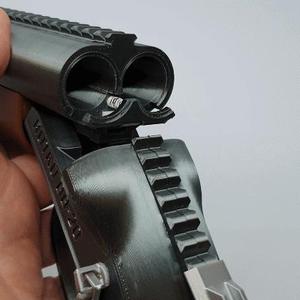 Rutku BB-20 — Fully 3D-printable airsoft shotgun with shells