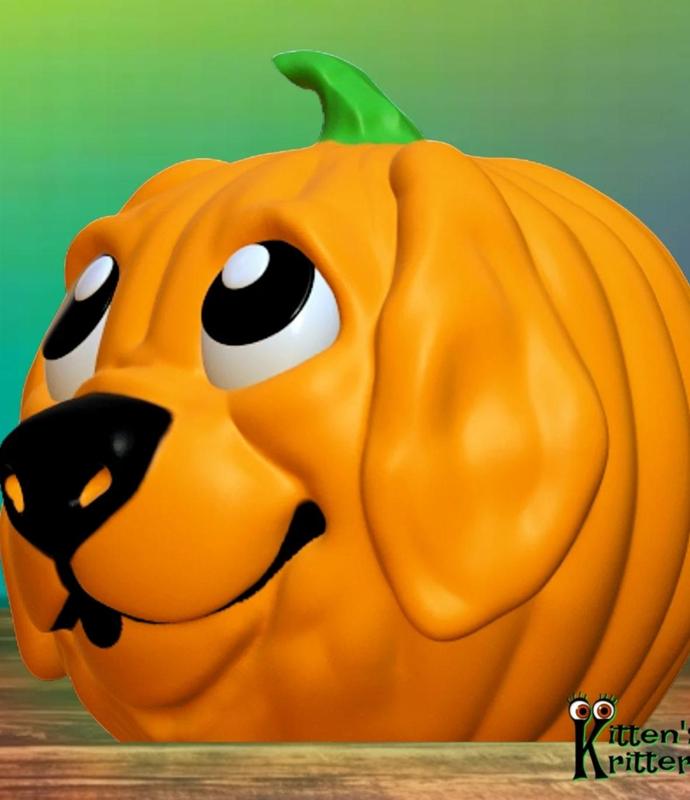 Puppy Dog Pumpkin Home Decor