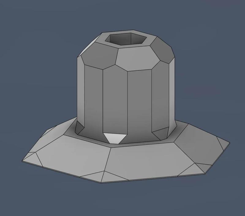 Low Poly Printbed Scraper (Super small!)