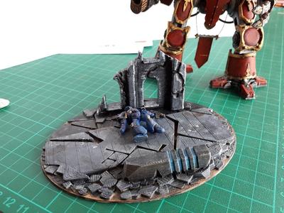 Base with ruins and dead marine