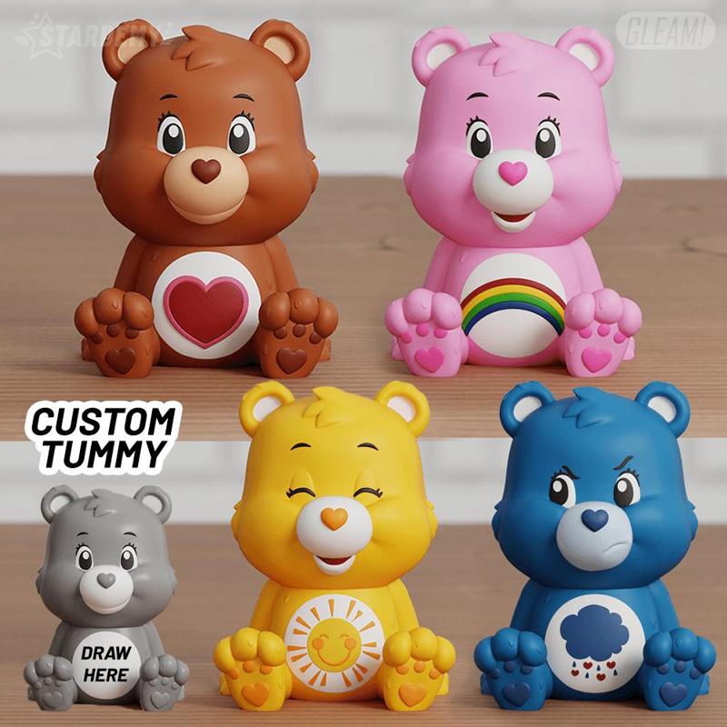 Care Bears Set Chibi Cute 80s Retro Vintage