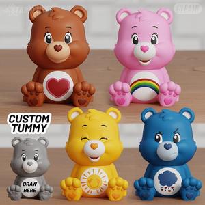 Care Bears Set Chibi Cute 80s Retro Vintage
