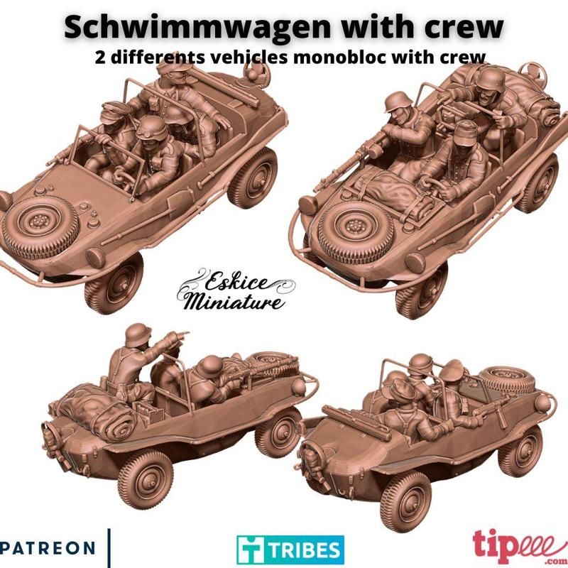 Schwimmwagen with crew – 28mm