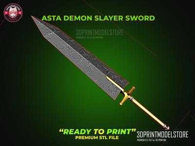 Asta Demon Slayer Sword - Black Clover Weapon Cosplay