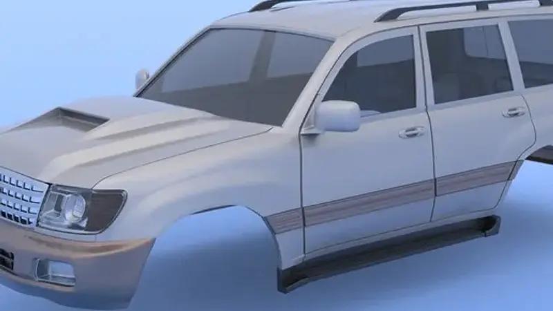 STL custom bonnet hood for Land Cruiser 100