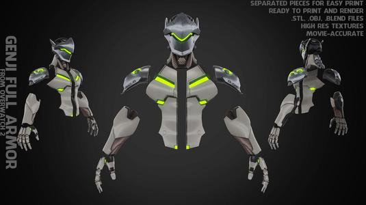 Overwatch 2 Genji Armor and Helmet for Cosplay