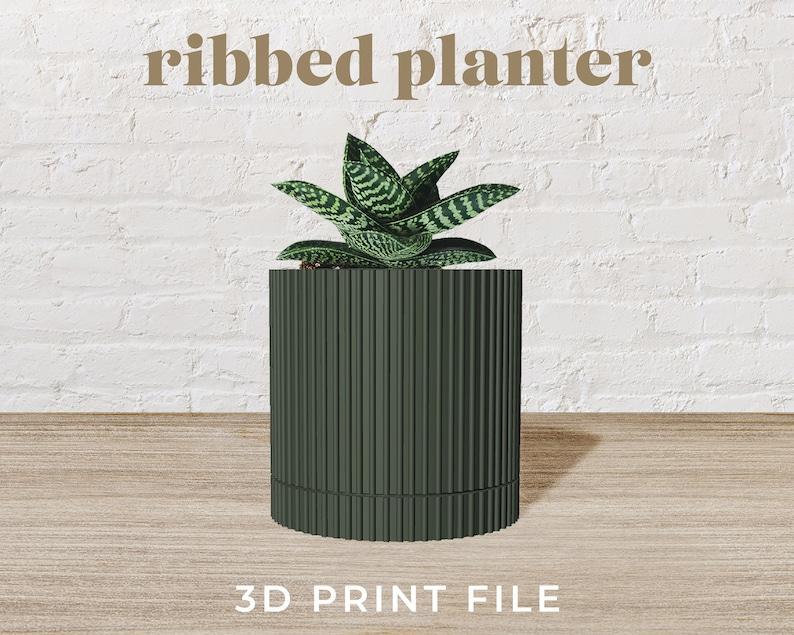 6″ Ribbed Planter 3D Print File