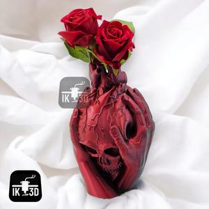 Heart Broken Skull Sculpture / Vase / Planter / No Supports