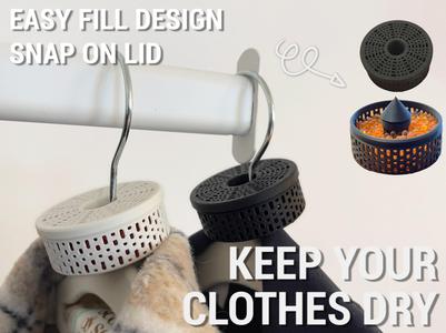 Clothes Desiccant Holder – Coat hanger or Pocket