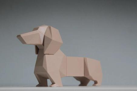 Refrigerator Magnets:Low poly Dachshund’s butt
