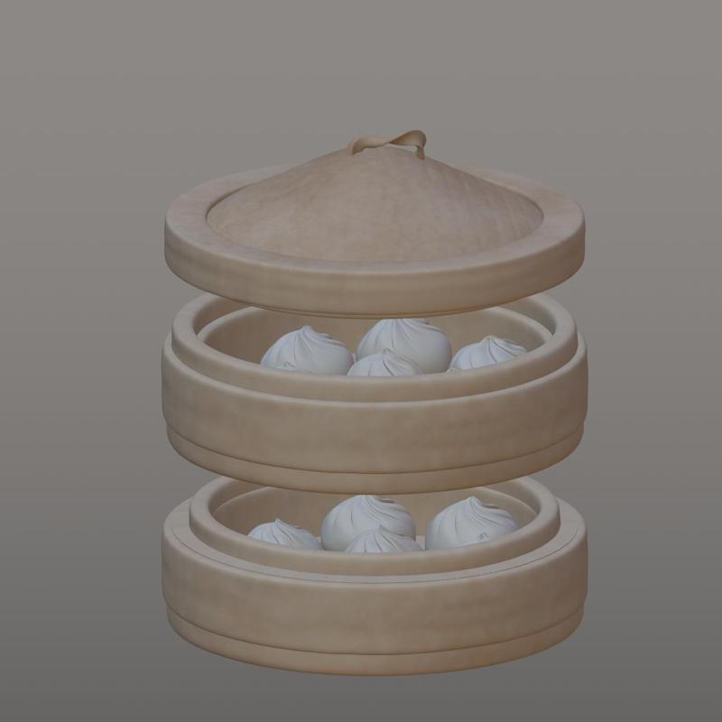 Steamed Dumplings + Basket