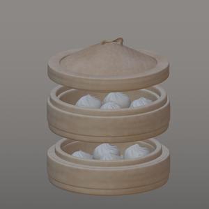 Steamed Dumplings + Basket