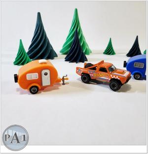 Hot Wheels scale Teardrop Camper (1/64 scale)