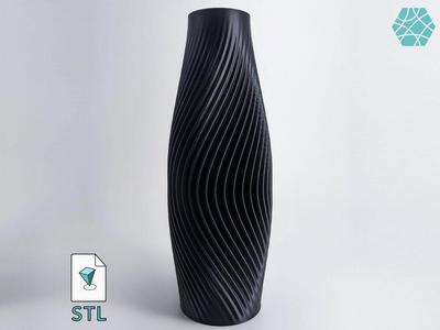 Floor Vase STL to download and 3D print | Stl File For 3D Printers |  Homedecor Vase "Volute"