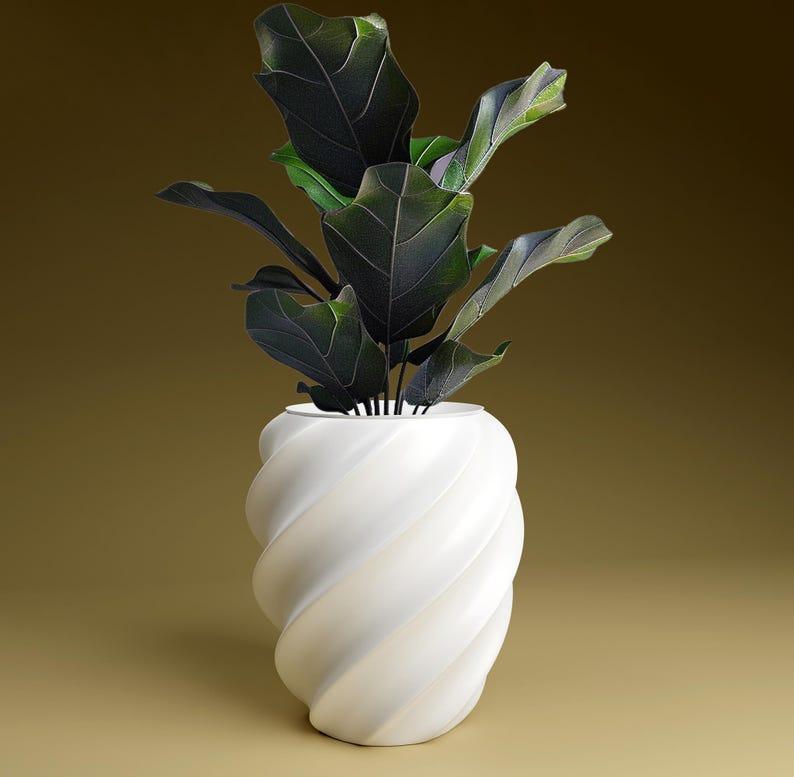 Plant pot with drainage 3d print STL file – instant download, garden container
