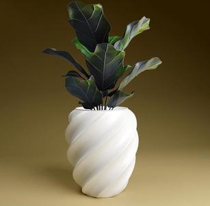 Plant pot with drainage 3d print STL file – instant download, garden container