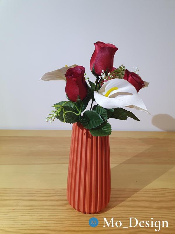 Vase à rayures long