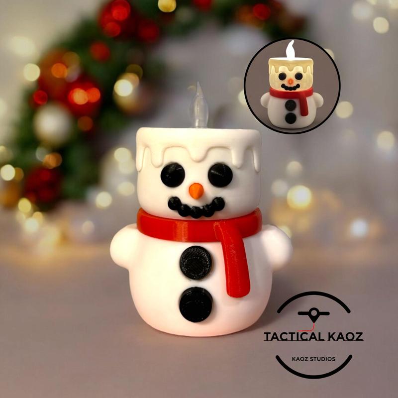 Snowman Tealight Holder – Festive Decoration