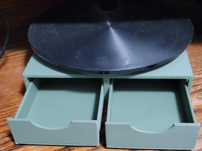 Monitor lift box w drawers