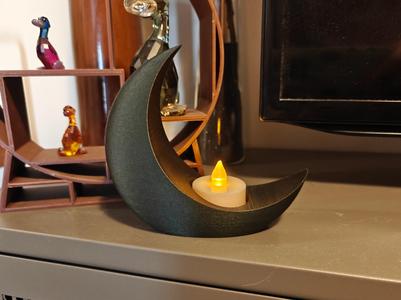 Simple, Elegant Crescent Moon Candle Holder