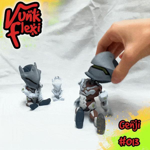 Overwatch Genji Flexi Print-In-Place + figure & keychain