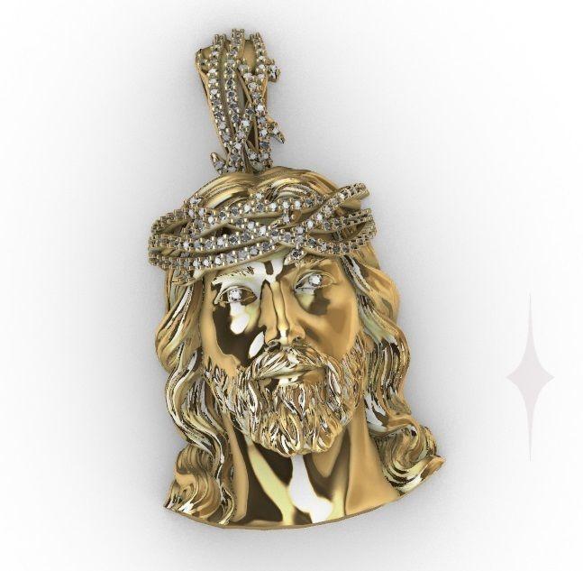 Pendant Ice Jesus Head 3d print