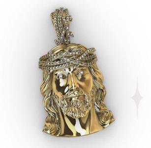 Pendant Ice Jesus Head 3d print