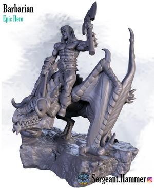 Barbarian on wyvern