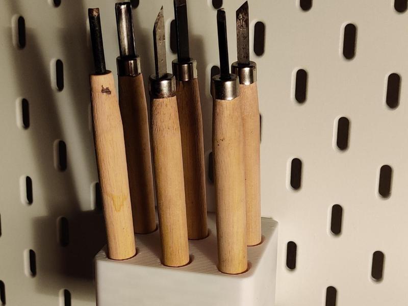 Skadis mini carving tool holder – 12 mm tools