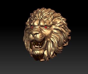 Lion ring eye gem
