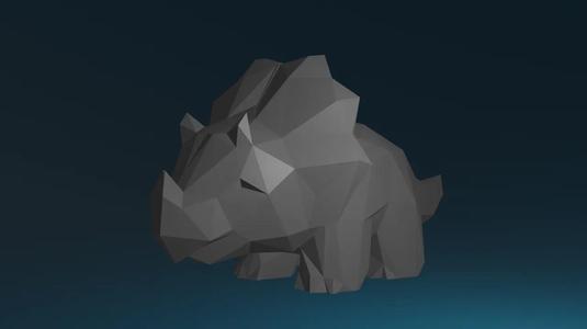 Low Poly Triceratops