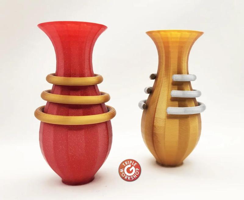 Spacey Vase w/3 Rings