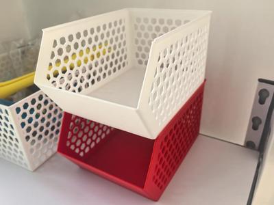 U-shaped Angled Open Stackable Storage Box