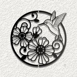 hummingbird flowers gard WALL ART HOME DECORtl