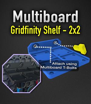 MultiBoard Gridfinity Shelf 2×2