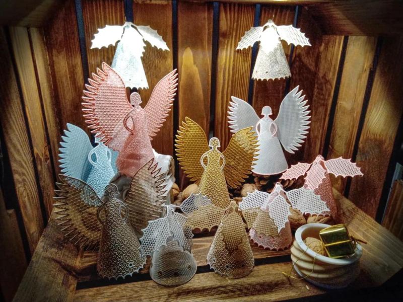 angels and bells – hangable Christmas ornaments – fast print (11-28 min)